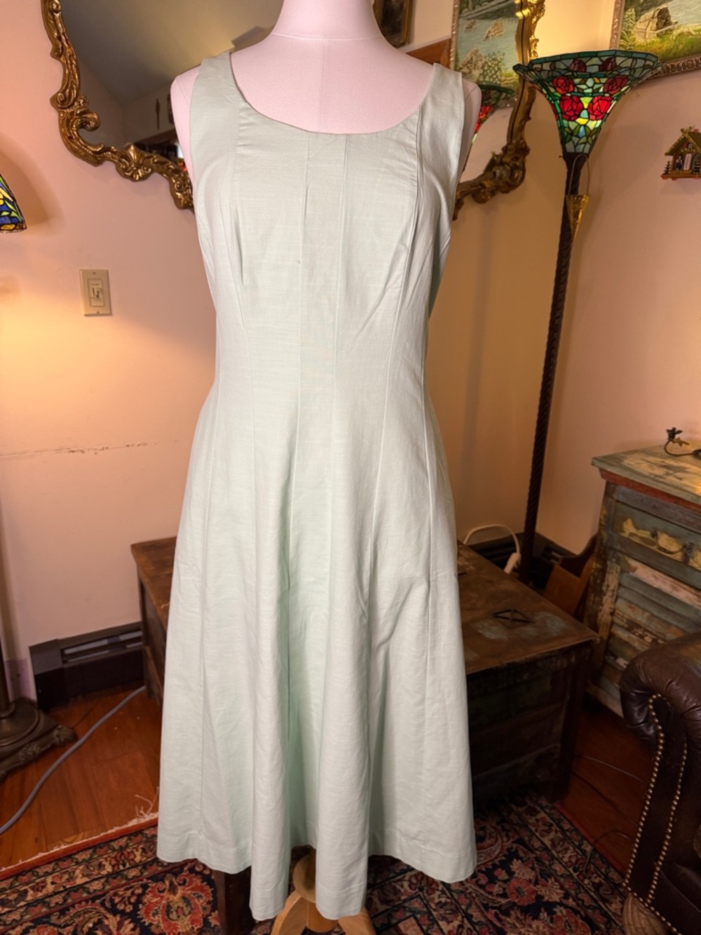 a new day Soft Mint Green Sleeveless Midi Dress